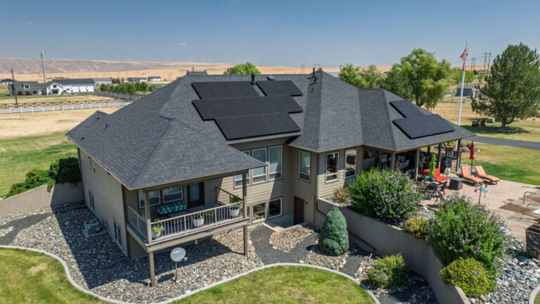 Completed roof installation by Russell Quality Roofing with solar panels installed afterwards