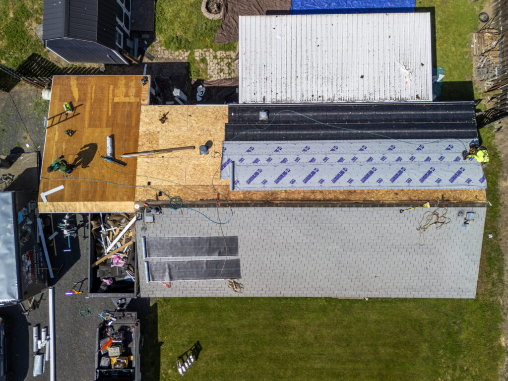 Aging roof on the Santos family home in Lewiston, Idaho, prior to replacement by Russell Quality Roofing